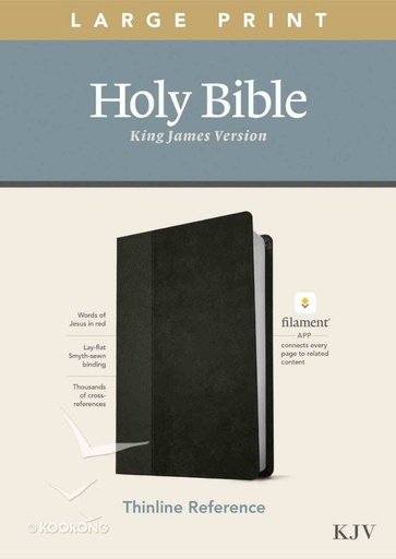 [9781496447159] KJV Large Print Thinline Ref Bible Filament Enabled Black