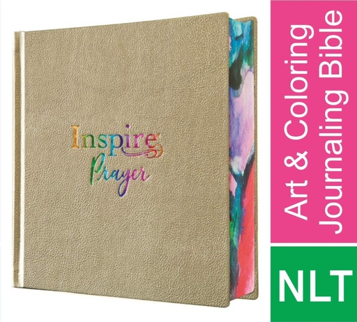 [9781496424075] NLT Inspire Prayer Bible Metallic Champagne Gold H/C