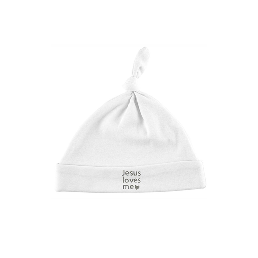 [L2308] Knotted Hat Jesus Loves Me Cotton
