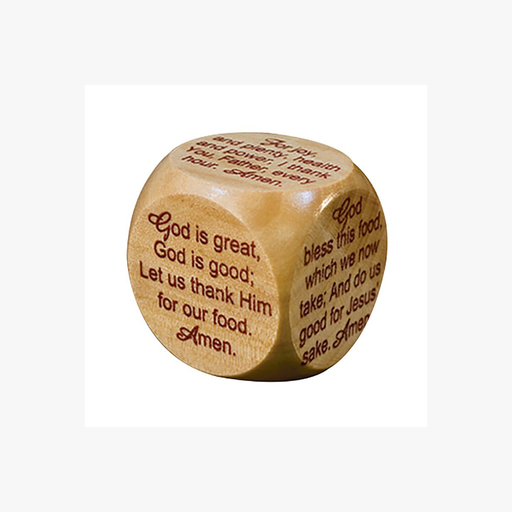 [F1397SINGLE] Children's Mealtime Prayer Cube Assorted Single