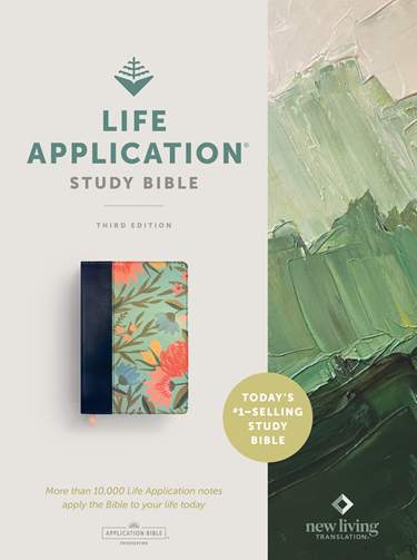 [9781496455277] NLT Life Application Study Bible 3rd Ed Teal Floral