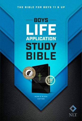 [9781496461445] NLT Boys Life Application Bible Neon/Black Indexed