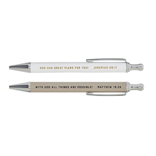 [J1494] Pen Set God Has Plans 2Pk