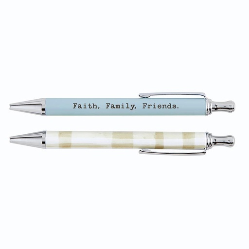 [J1416] Pen Set Faith Family Friends 2Pk w/Gift Box