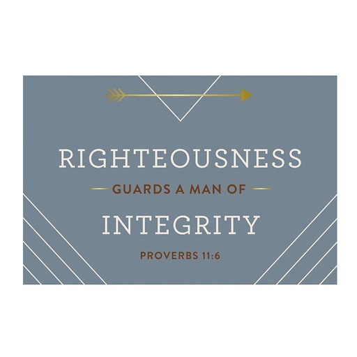 [J1845] PIO Righteousness Guards A Man Proverbs 11:6 (25Pk)
