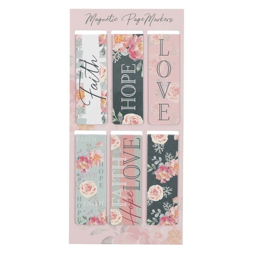 [MGB068] Pagemarker Magnetic Vintage Faith Hope & Love