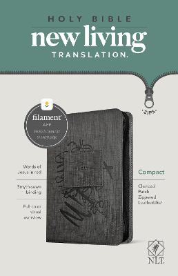 [9781496455512] NLT Compact Zipper Bible Filament Enabled Charcoal I/L