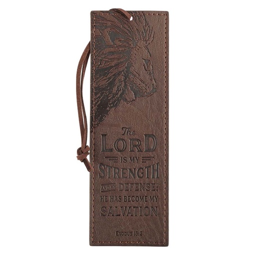 [BMF122] Pagemarker Lord Is My Strength Lion Brown Luxleather