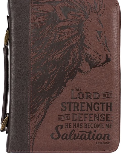 [BBM703] Bible Case Medium Strength & Defence Lion Brown Luxleather