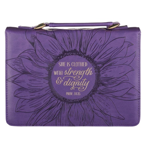 [BBL693] Bible Case Large Strength Sunflower Purple Fashion
