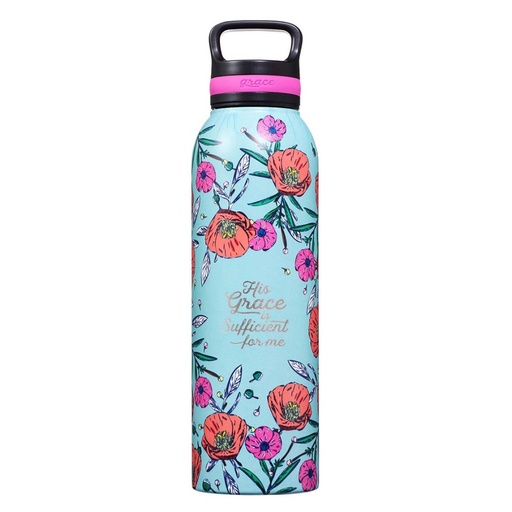 [FLS029] Water Bottle His Grace Is Sufficient For Me Sky Blue SS