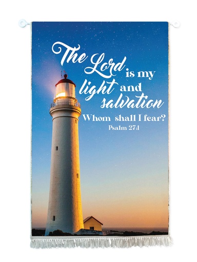 [HEWT5108-KM] Tapestry Psalm 27 Lighthouse Polyester