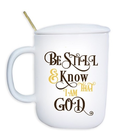 [GEMG5945-KM] Mug Be Still & Know That I Am God White w/Cover
