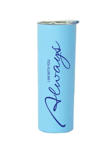 [GEWB5456-KM] Tall Tumbler I Am With You Always Light Blue SS