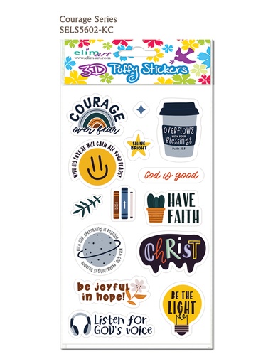 [SELS5602-KC] 3D Puffy Stickers Courage