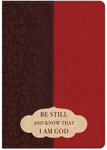 [SEJL5699-KM] Journal Be Still & Know Twotone Red/Brown Flexcover