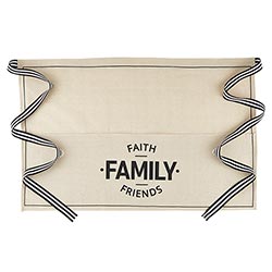 [L0005F] Apron Waist Faith Family Friends Cotton