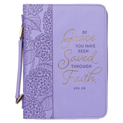 [BBL731] Bible Case By Grace You Have Been Saved Lilac Large