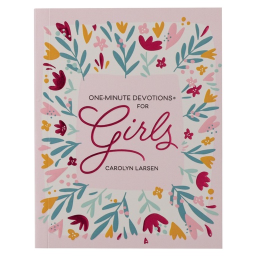 [OM083] One Minute Devotions For Girls Pink Floral
