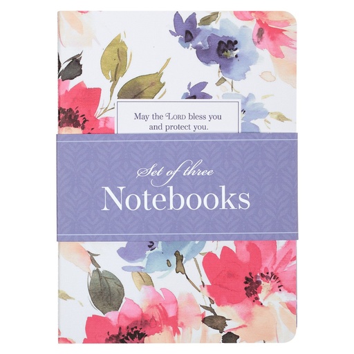 [NBS060] Notebook Set Bless & Protect You Floral Large 3/Set