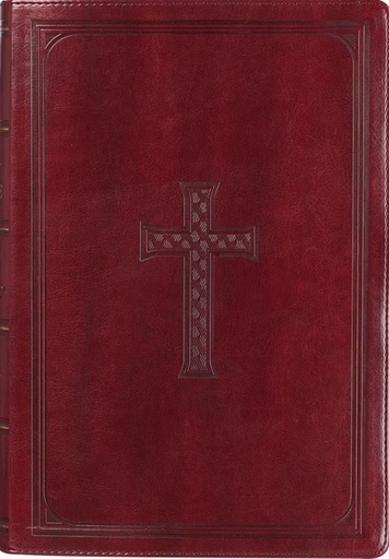 [KJV040] KJV Super Giant Print Luxleather Maroon Cross