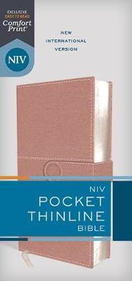 [9780310458173] NIV Pocket Thinline Bible Pink Snap Closure I/L