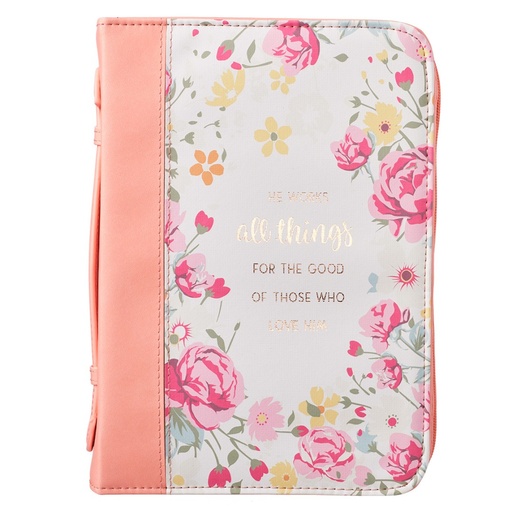 [BBXL663] Bible Cover Extra Large All Things Pink/White Floral