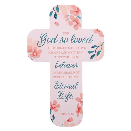 [BMC142] BMK God So Loved Pale Pink Cross 12Pk