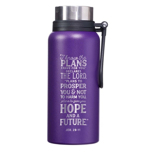 [FLS055] Water Bottle Hope & A Future Violet Stainless Steel