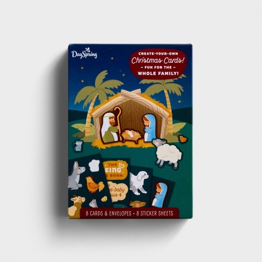 [J8907] GC: Christmas Boxed Nativity (Sticker Card)