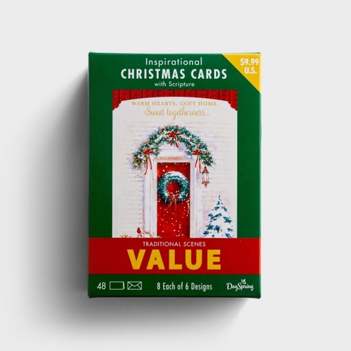 [J8844] GC: Christmas Boxed 48 Pk Traditional Scenes (Value)