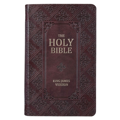 [KJV075] KJV Giant Print Index Dark Brown Faux Leather