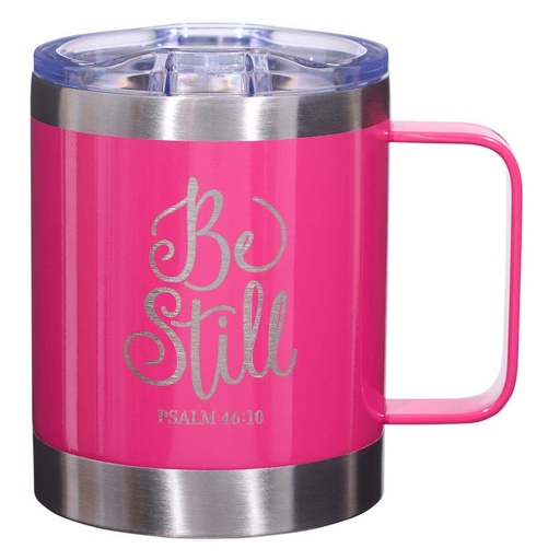 [SMUG216] Travel Mug Be Still Pink Camp Style Stainless Steel