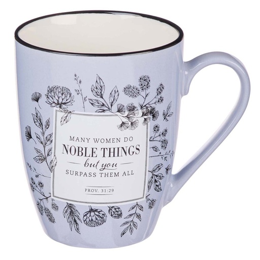 [MUG688] Mug Noble Things Lavendar Floral Ceramic
