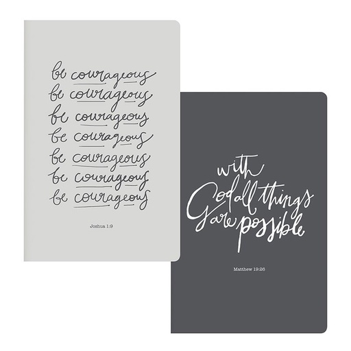 [J7266] Notepad Set Be Courageous/All Things Possible 2/Pk