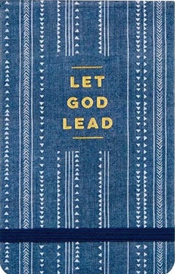 [J0088F] Notepad Let God Lead Triangle Stripes Denim