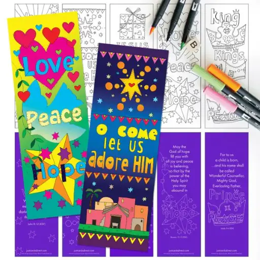 [CMBM20] Christmas Colouring Bookmarks 10Pc