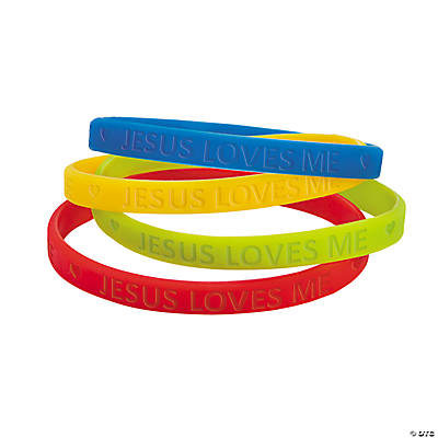 [13720110SINGLE] Jesus Loves Me Thinband Bracelet Single