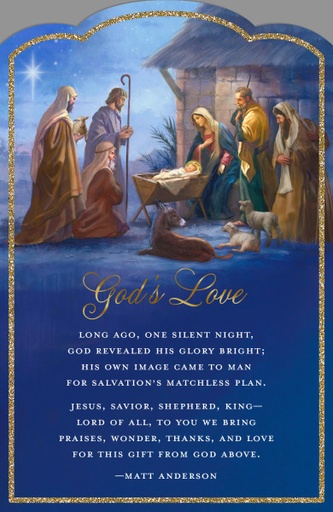 [U1005] GC: Christmas Boxed God's Love Nativity (Dark Blue)