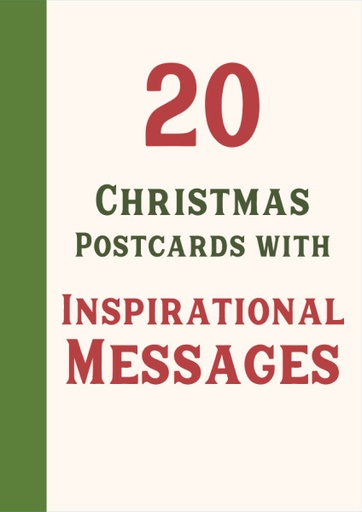 [U1002] GC: Christmas Postcard Book Traditional Christmas