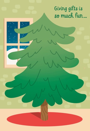 [U0994] GC: Christmas Boxed Tree Sticker Card