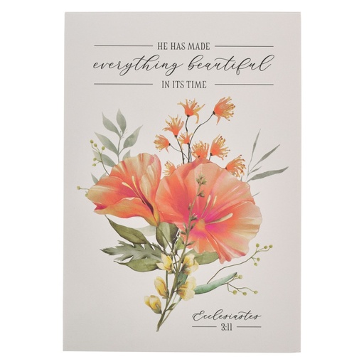 [NP072] Notepad Everything Beautiful Orange Floral