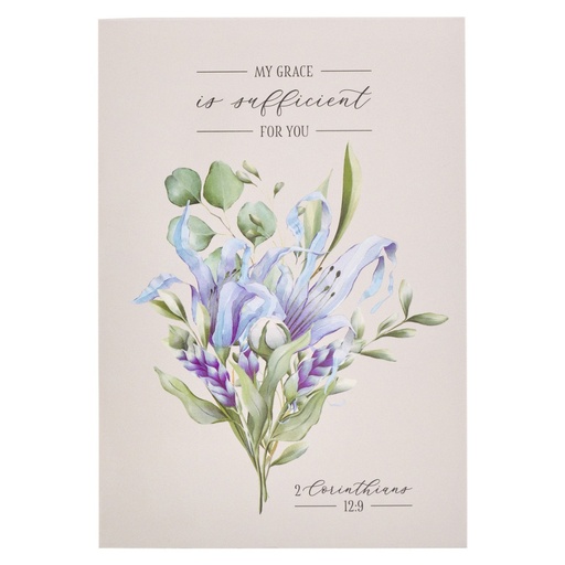 [NP073] Notepad Grace Is Sufficient Lilac Floral