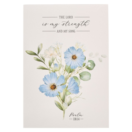 [NP075] Notepad My Strength and My Song Blue Floral