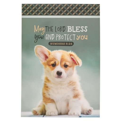 [NP077] Notepad May The Lord Bless You Green Puppy