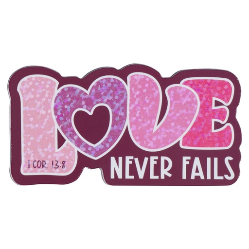[MG193] Magnet Love Never Fails 1 Corinthians 13:8
