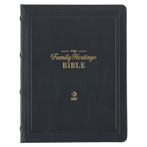 [FHB001] NLT Family Heritage Bible Black Full Grain Leather