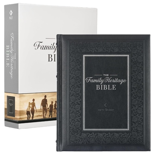 [FHB002] NLT Family Heritage Bible Black Faux Leather