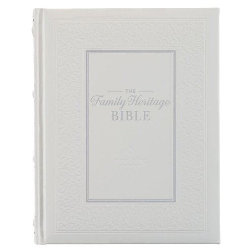 [FHB003] NLT Family Heritage Bible White Faux Leather