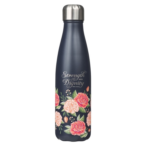 [FLS089] Water Bottle Strength & Dignity Pink Rose SS